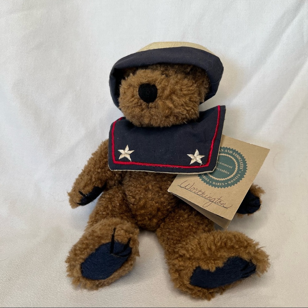 BOYDS Bears Plush Teddy Bear Worthington Navy Sailor 9 Inch Nautical 1985-1996